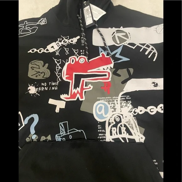 Versace Mens Graphic Print Cotton Hoodie Sz XL - Picture 3 of 11